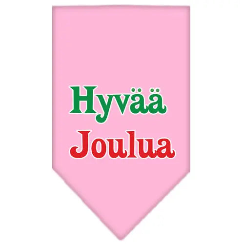 Hyvaa Joulua Screen Print Bandana Light Pink Small Default Title