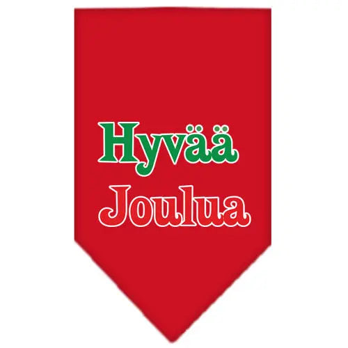 Hyvaa Joulua Screen Print Bandana Red Small Default Title