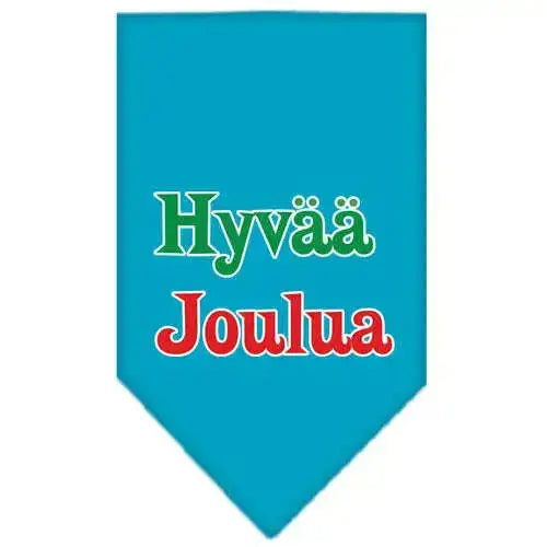 Hyvaa-Joulua-Screen-Print-Bandana-Turquoise-Small-GreatEagleInc-319829446