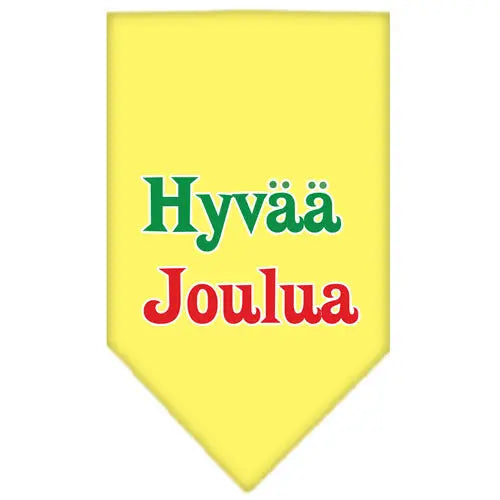 Hyvaa Joulua Screen Print Bandana Yellow Large Default Title