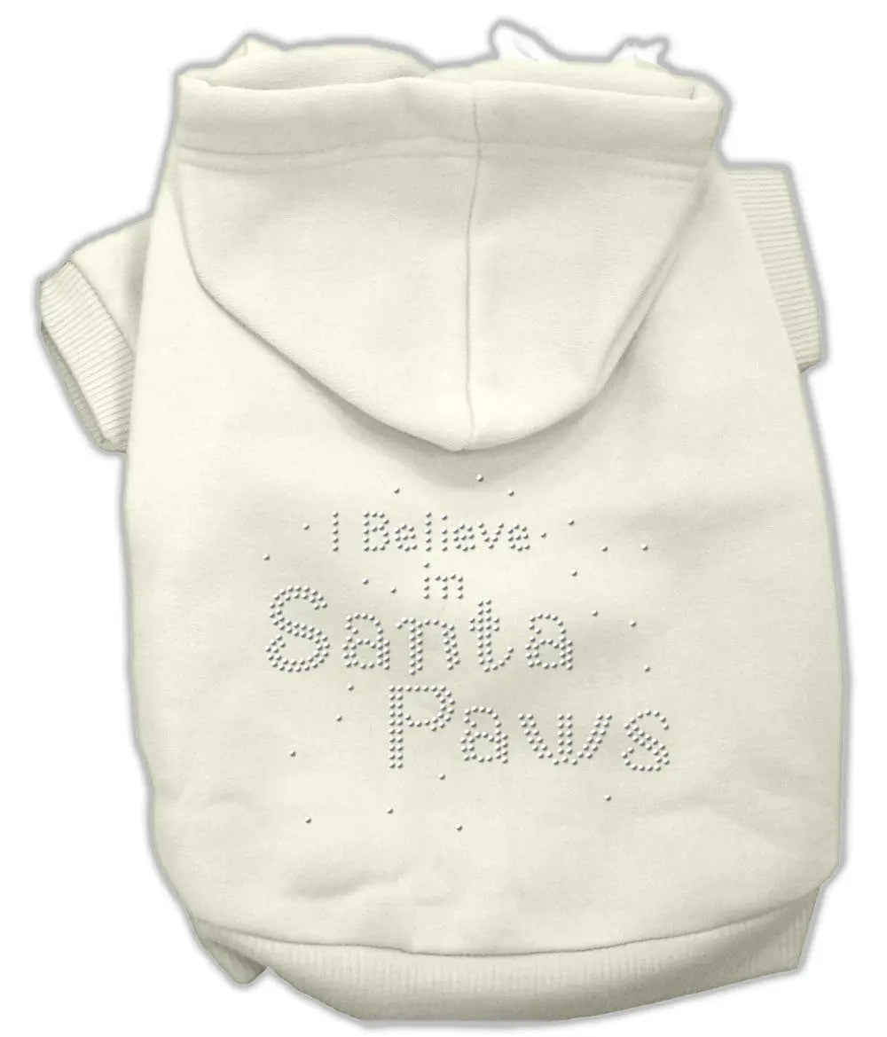 I Believe In Santa Paws Hoodie Cream L Default Title