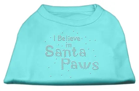 I Believe In Santa Paws Shirt Aqua Xl Default Title