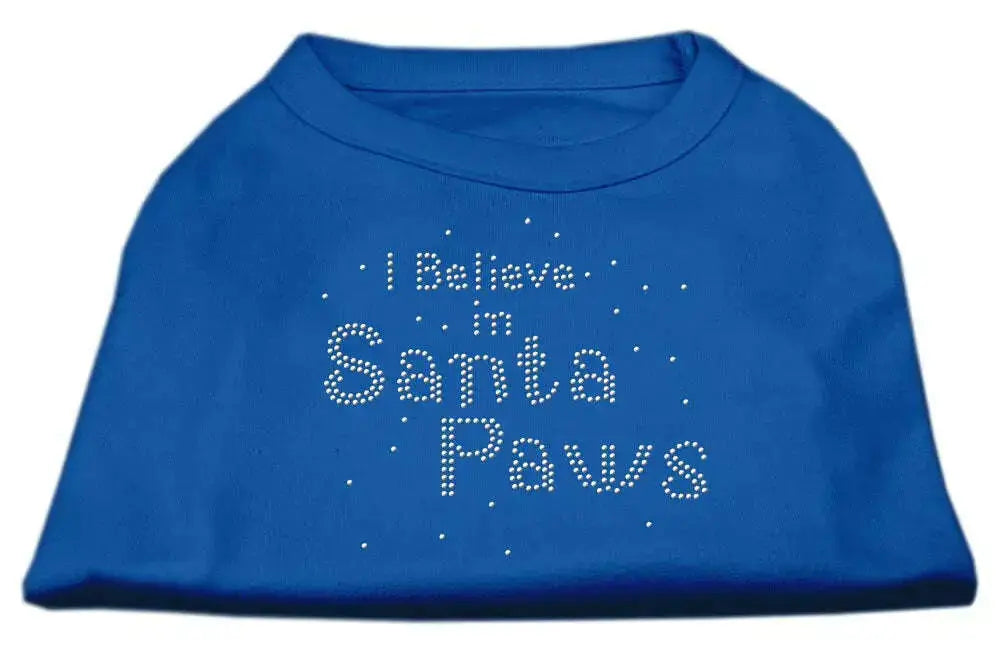 I-Believe-In-Santa-Paws-Shirt-Blue-Med-GreatEagleInc-319861087