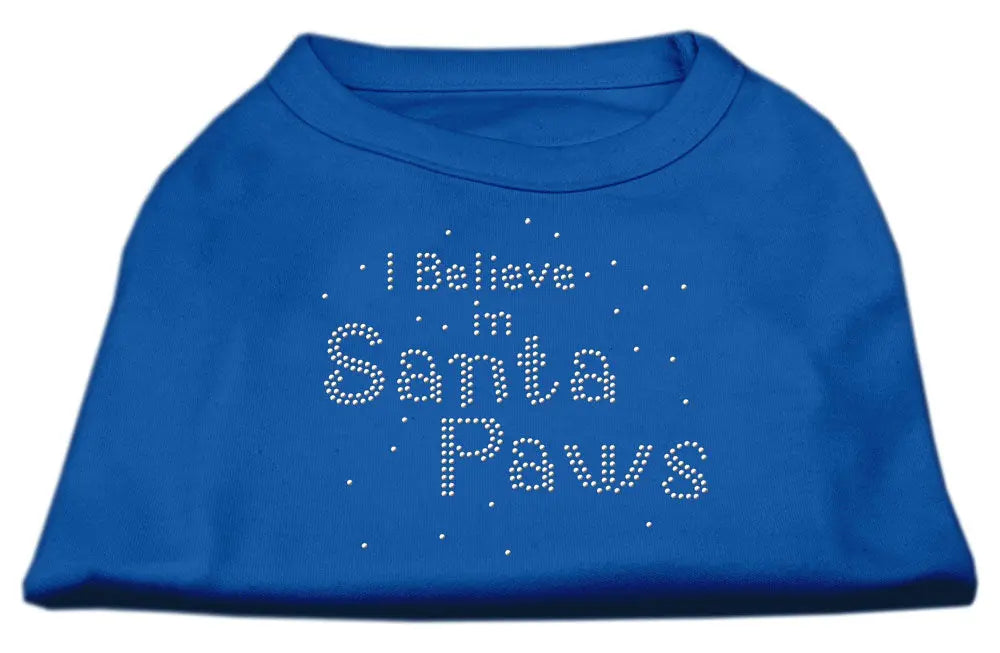 I Believe In Santa Paws Shirt Blue Xl Default Title