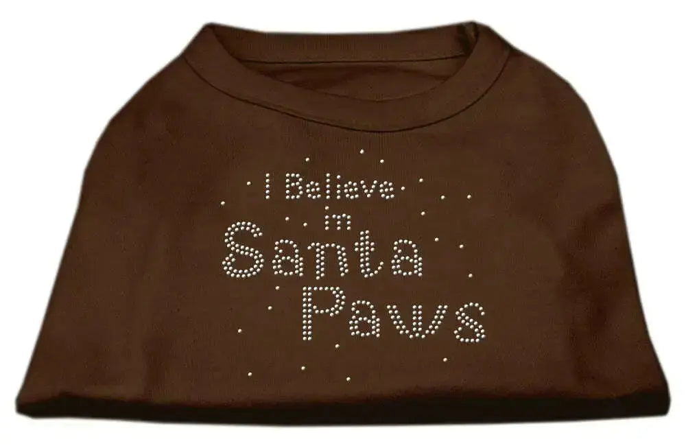 I-Believe-In-Santa-Paws-Shirt-Brown-Med-GreatEagleInc-319860830