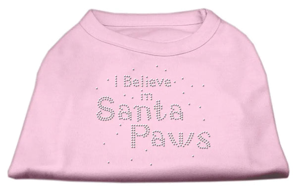 I Believe In Santa Paws Shirt Light Pink L Default Title