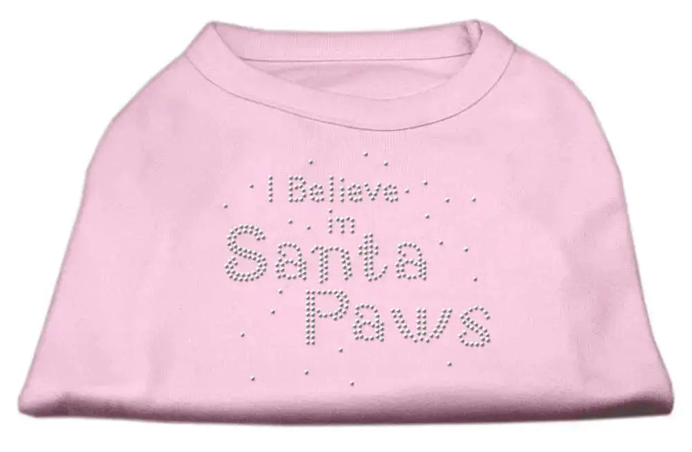 I-Believe-In-Santa-Paws-Shirt-Light-Pink-M-GreatEagleInc-319860665