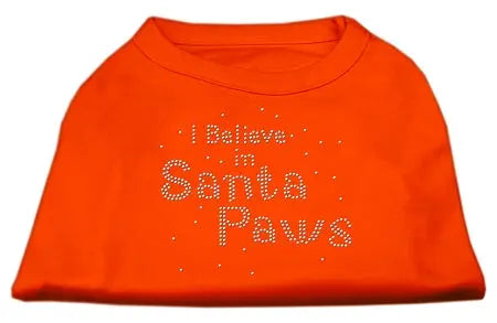 I Believe In Santa Paws Shirt Orange Sm Default Title