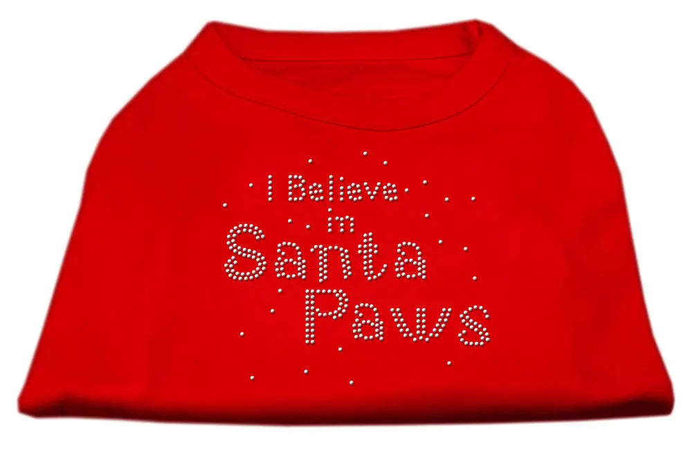 I Believe In Santa Paws Shirt Red L Default Title