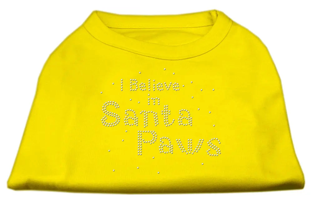 I Believe In Santa Paws Shirt Yellow Lg Default Title
