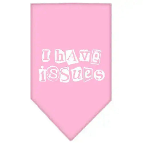 I-Have-Issues-Screen-Print-Bandana-Light-Pink-Large-GreatEagleInc-318534455