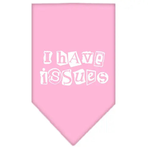 I Have Issues Screen Print Bandana Light Pink Large Default Title