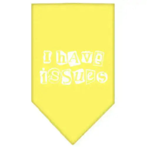 I-Have-Issues-Screen-Print-Bandana-Yellow-Large-GreatEagleInc-333919881