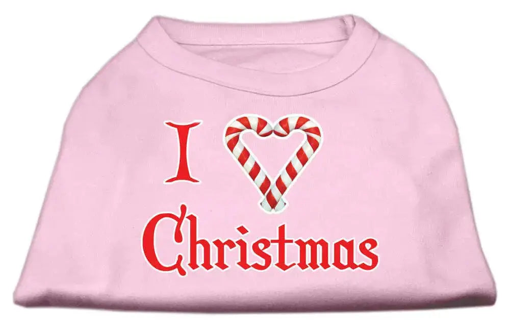 I-Heart-Christmas-Screen-Print-Shirt-Light-Pink-Xl-GreatEagleInc-318852211