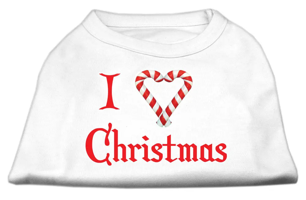 I Heart Christmas Screen Print Shirt White Med Default Title
