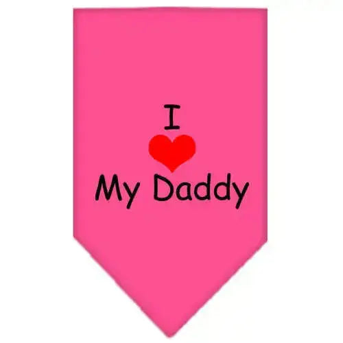 I-Heart-My-Daddy-Screen-Print-Bandana-Bright-Pink-Large-GreatEagleInc-333918953