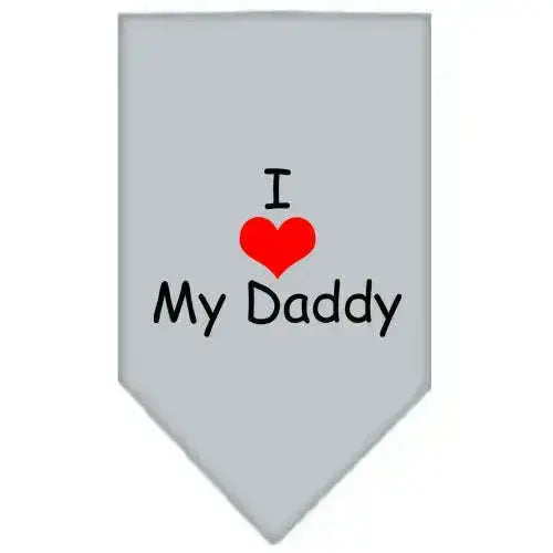 I-Heart-My-Daddy-Screen-Print-Bandana-Grey-Small-GreatEagleInc-333811657