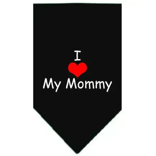 I-Heart-My-Mommy-Screen-Print-Bandana-Black-Small-GreatEagleInc-333810927