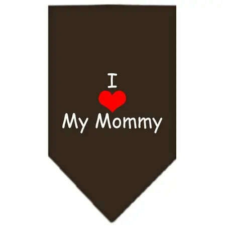 I-Heart-My-Mommy-Screen-Print-Bandana-Cocoa-Large-GreatEagleInc-333811417