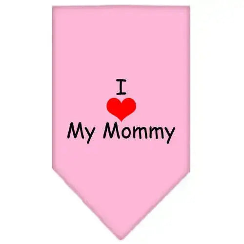 I-Heart-My-Mommy-Screen-Print-Bandana-Light-Pink-Large-GreatEagleInc-333811176