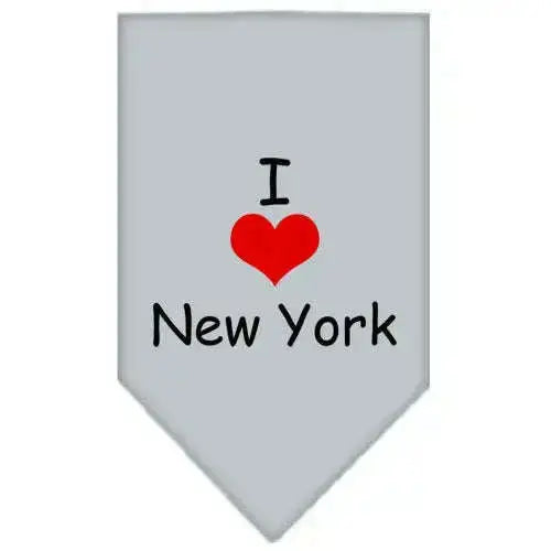 I-Heart-New-York-Screen-Print-Bandana-Grey-Small-GreatEagleInc-333809639