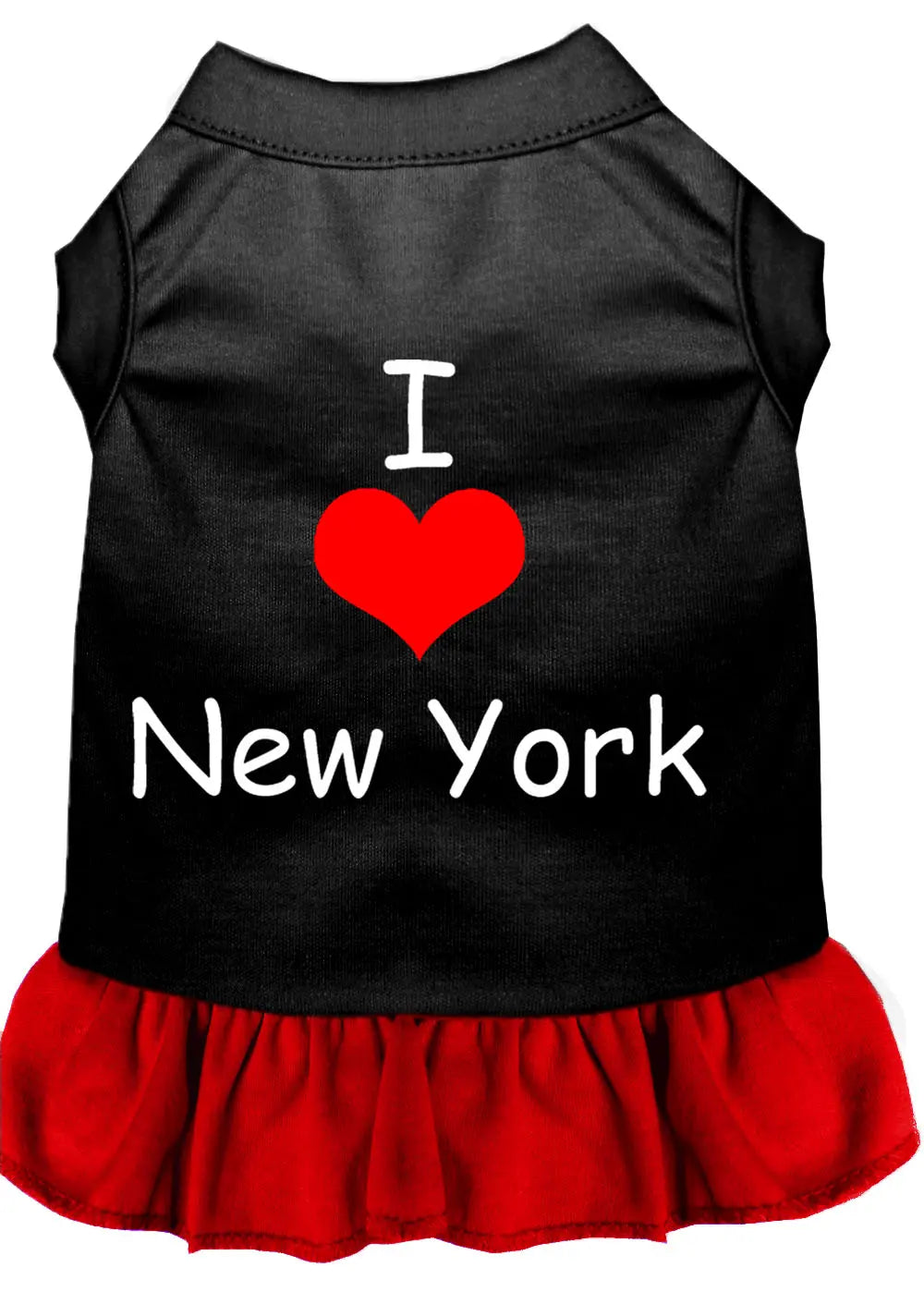 I Heart New York Screen Print Dress Black With Red Xxl Default Title
