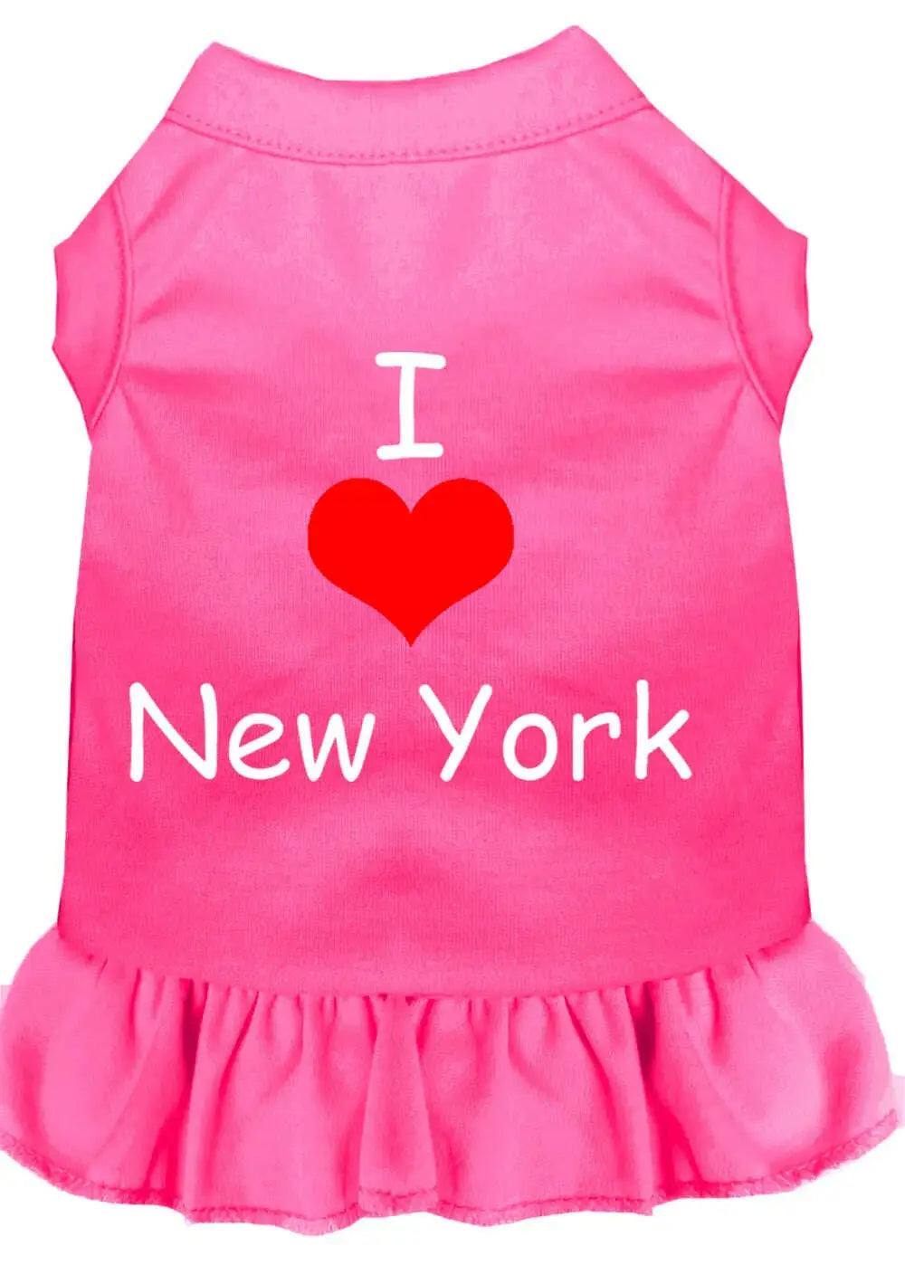 I-Heart-New-York-Screen-Print-Dress-Bright-Pink-Xxxl-GreatEagleInc-318745085