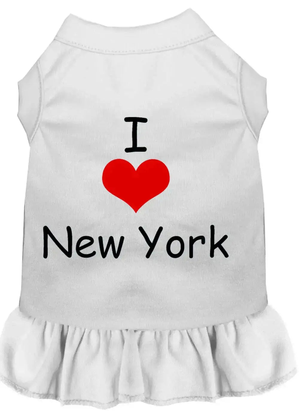 I-Heart-New-York-Screen-Print-Dress-White-Xs-GreatEagleInc-320046959