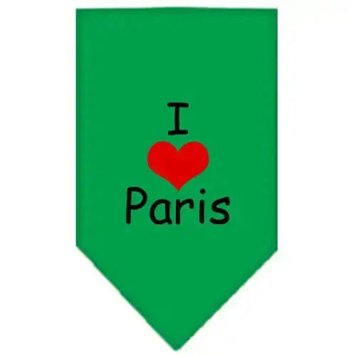 I-Heart-Paris-Screen-Print-Bandana-Emerald-Green-Large-GreatEagleInc-333809026