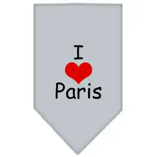 I-Heart-Paris-Screen-Print-Bandana-Grey-Small-GreatEagleInc-333808795