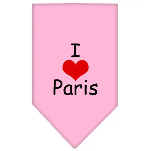 I Heart Paris Screen Print Bandana Light Pink Large Default Title