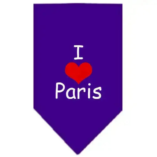 I-Heart-Paris-Screen-Print-Bandana-Purple-Small-GreatEagleInc-333808685