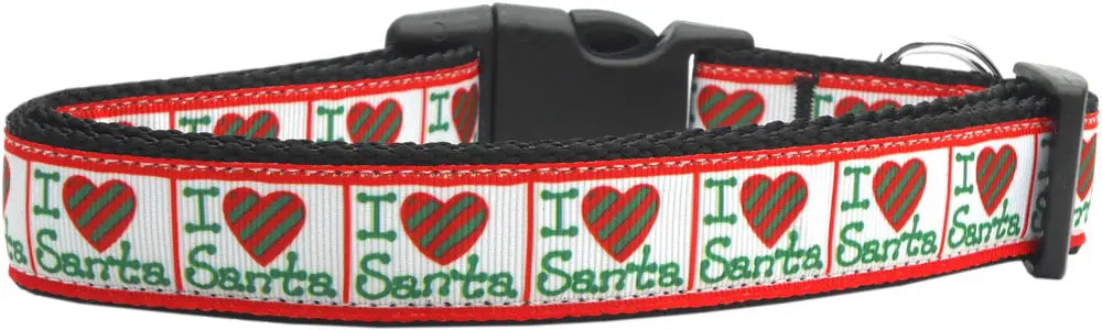 I Heart Santa Nylon Dog Collar Xl Default Title
