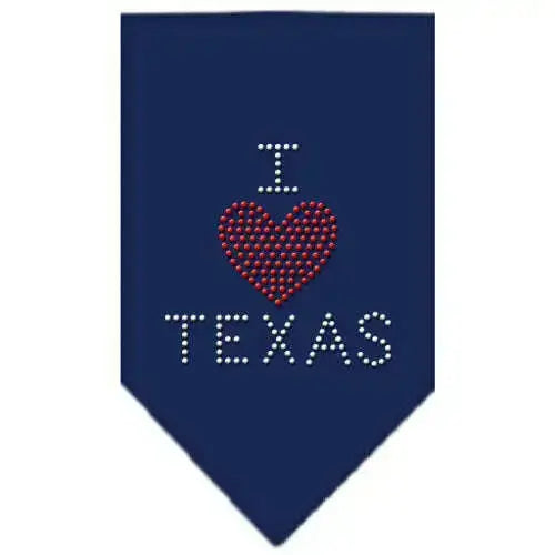 I-Heart-Texas-Rhinestone-Bandana-Navy-Blue-Small-GreatEagleInc-319300974