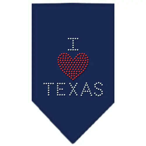 I-Heart-Texas-Rhinestone-Bandana-Navy-Blue-Small-GreatEagleInc-319300940