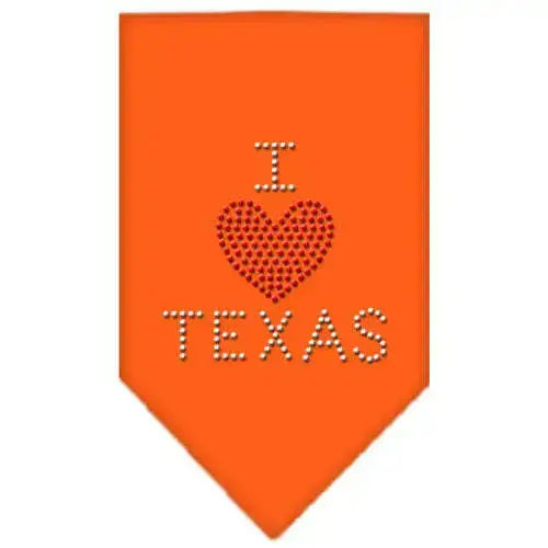 I-Heart-Texas-Rhinestone-Bandana-Orange-Small-GreatEagleInc-319300812