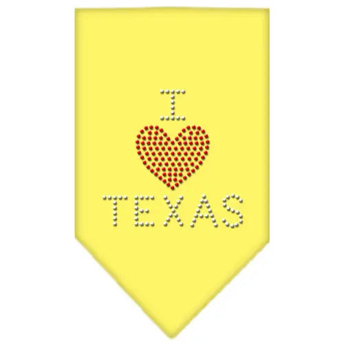 I Heart Texas Rhinestone Bandana Yellow Small Default Title