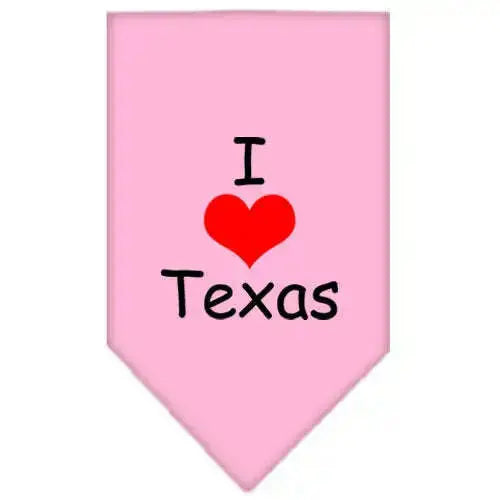 I-Heart-Texas-Screen-Print-Bandana-Light-Pink-Large-GreatEagleInc-333808123