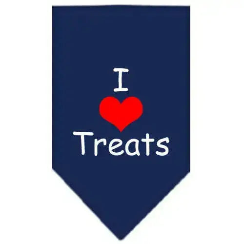 I-Heart-Treats-Screen-Print-Bandana-Navy-Blue-Small-GreatEagleInc-333918530