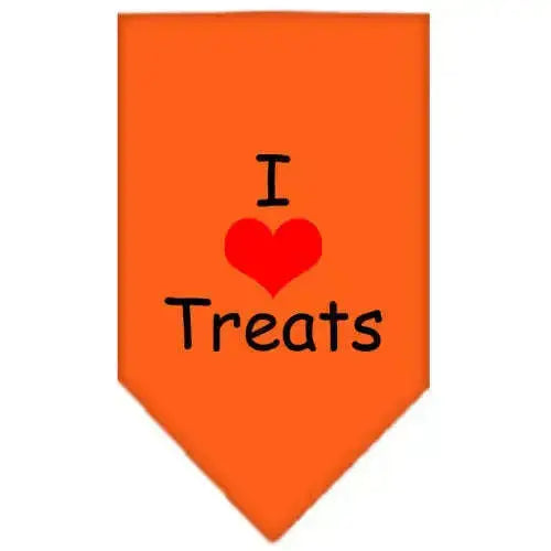 I-Heart-Treats-Screen-Print-Bandana-Orange-Small-GreatEagleInc-333918413