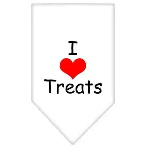 I-Heart-Treats-Screen-Print-Bandana-White-Small-GreatEagleInc-318596629