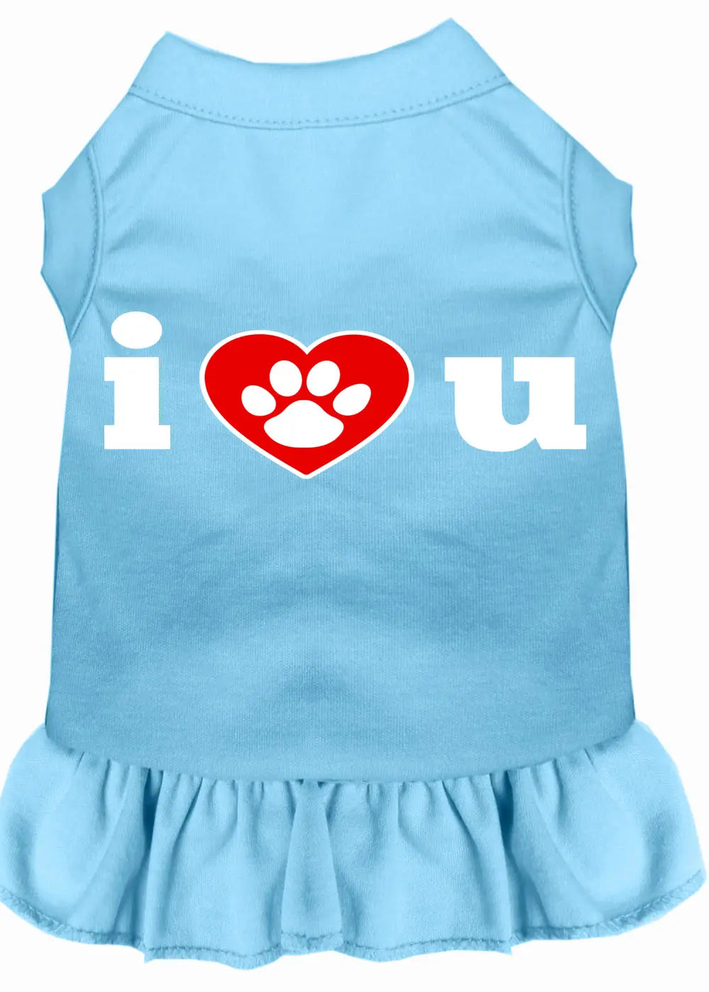 I Heart You Screen Print Dress Baby Blue Xxxl Default Title