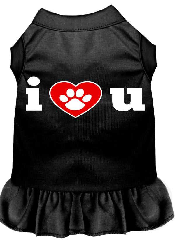 I Heart You Screen Print Dress Black Xl Default Title