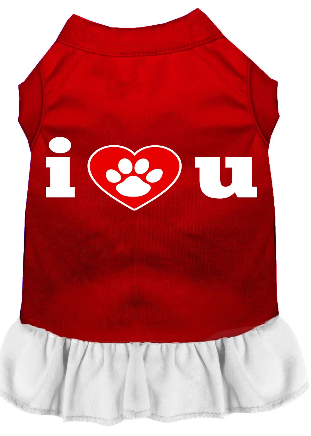 I Heart You Screen Print Dress Red With White Xs Default Title