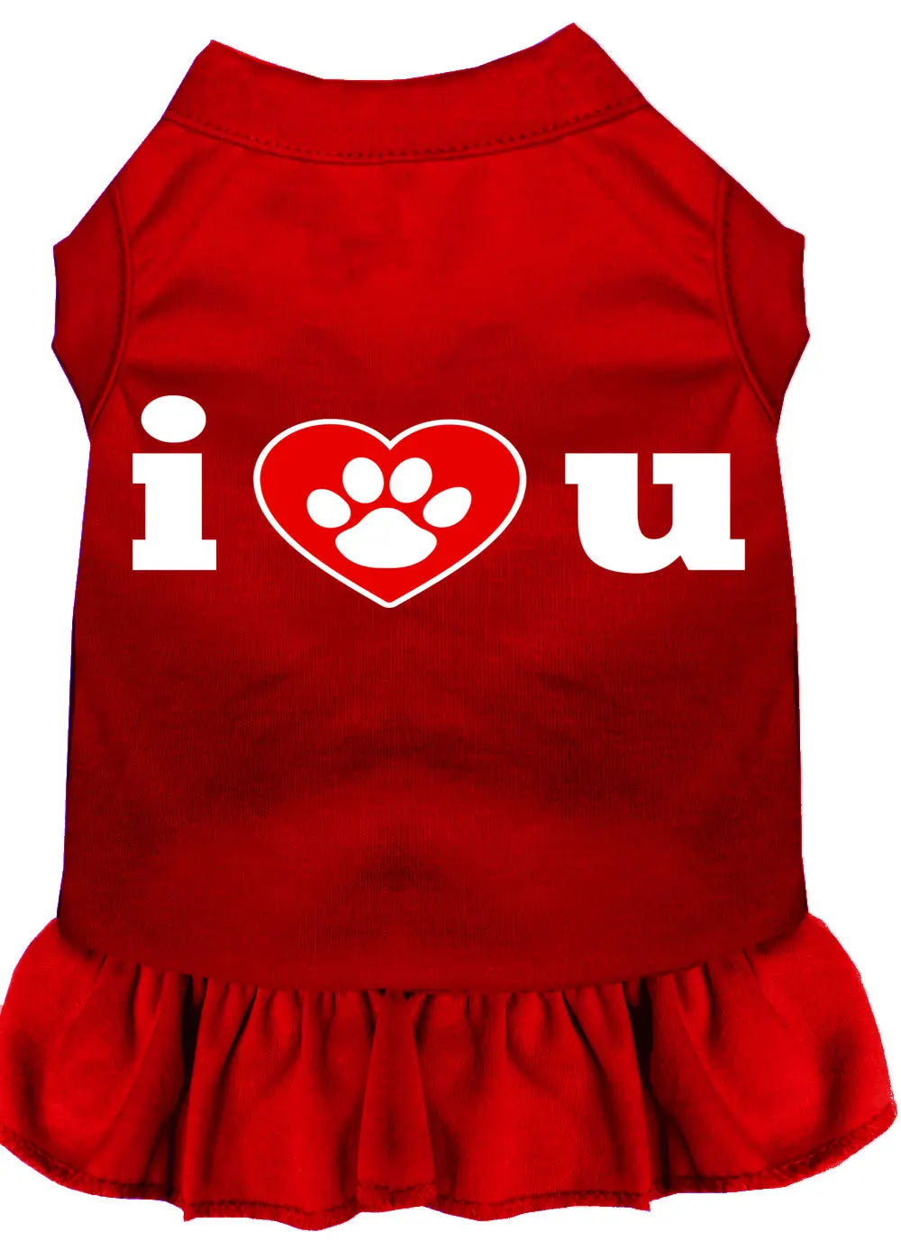 I Heart You Screen Print Dress Red Xxl Default Title