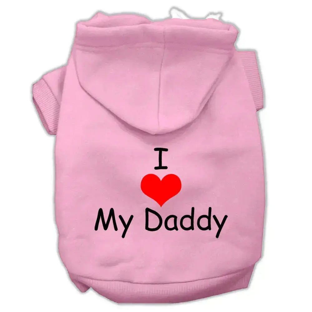 I-Love-My-Daddy-Screen-Print-Pet-Hoodies-Pink-Size-Lg-GreatEagleInc-333953597