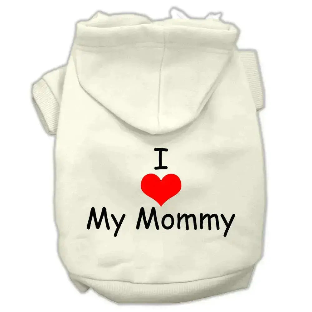I-Love-My-Mommy-Screen-Print-Pet-Hoodies-Cream-Size-Med-GreatEagleInc-320167660