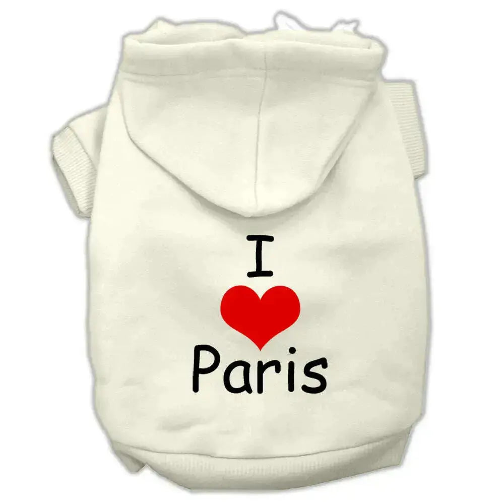 I-Love-Paris-Screen-Print-Pet-Hoodies-Cream-Size-Sm-GreatEagleInc-318630916