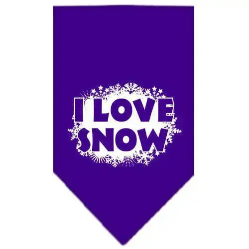 I-Love-Snow-Screen-Print-Bandana-Purple-Large-GreatEagleInc-319822730