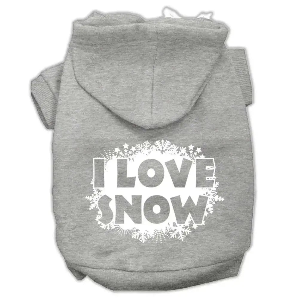 I-Love-Snow-Screenprint-Pet-Hoodies-Grey-Size-L-GreatEagleInc-333969266